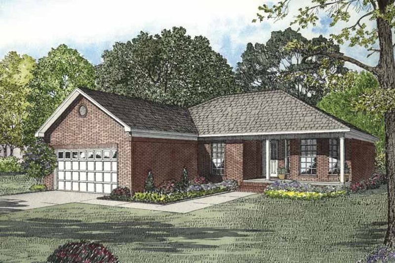 Dream House Plan - Exterior - Front Elevation 3 for Ranch House Plan #17-2846 - 3 bed, 2 bath