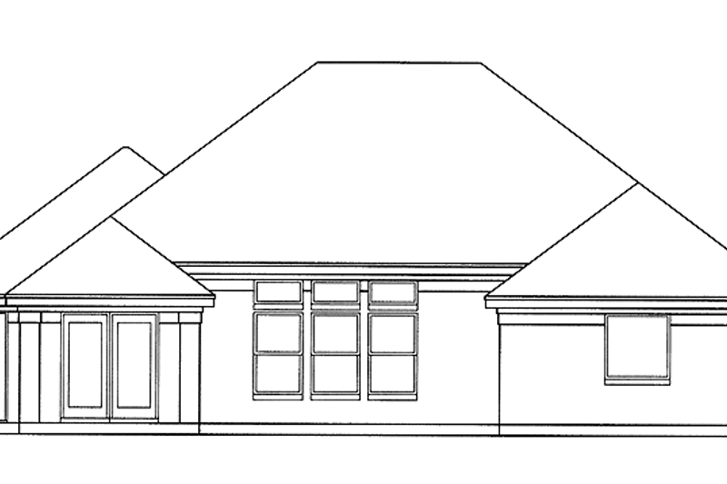 House Blueprint - Exterior - Rear Elevation for European House Plan #946-1 - 3 bed, 2 bath