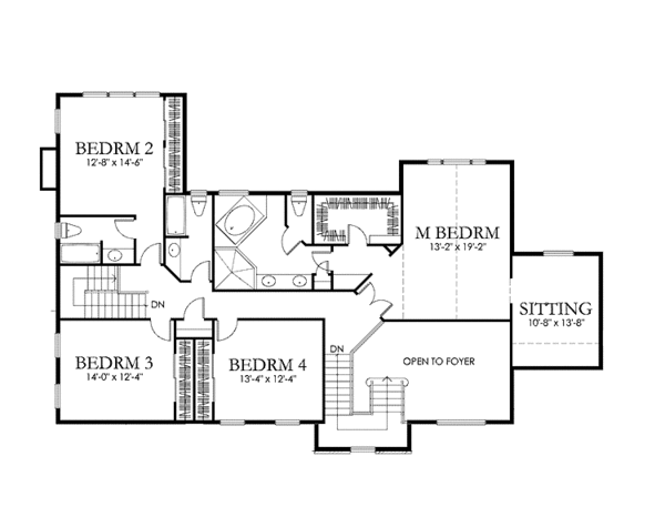 Dream House Plan - Country Floor Plan - Upper Floor Plan #1029-5