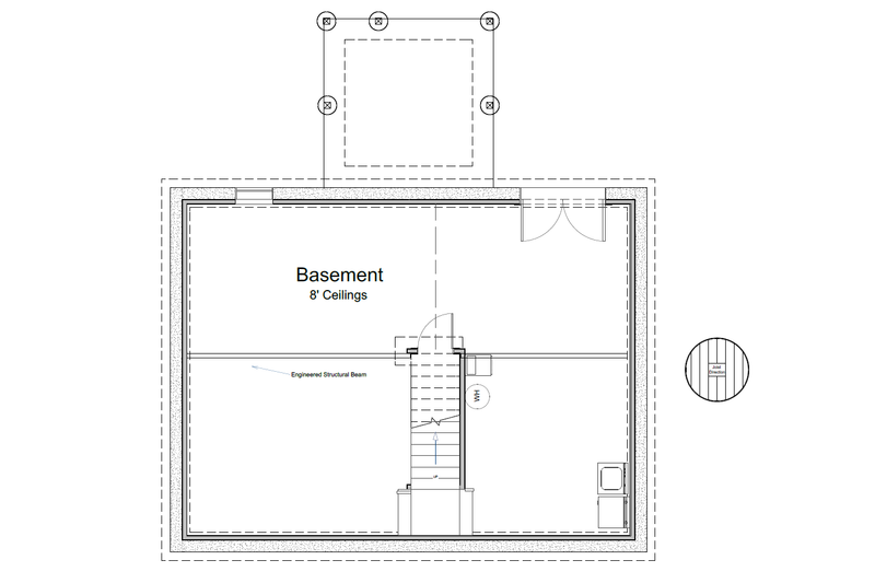 Dream House Plan - Floor Plan - Lower Floor for Cottage House Plan #1116-23 - 3 bed, 2 bath