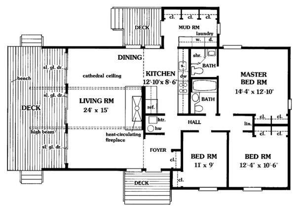 Dream House Plan - Contemporary Floor Plan - Main Floor Plan #456-76