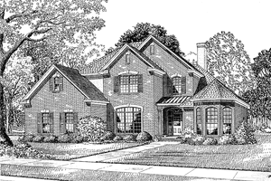 Country Exterior - Front Elevation Plan #17-2692