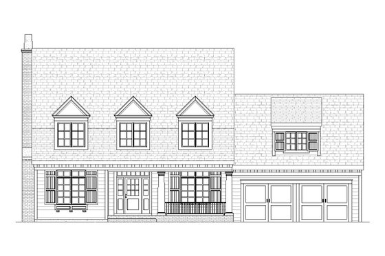 Exterior - Front Elevation 7 for Farmhouse House Plan #901-5 - 3 bed, 2.5 bath