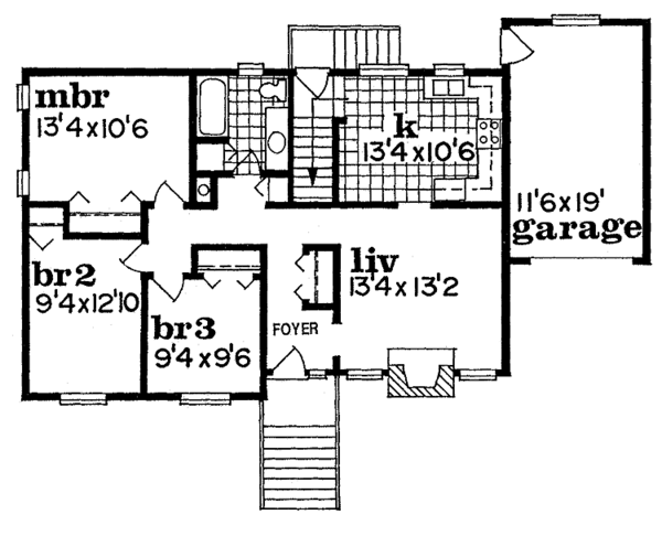 Home Plan - Country Floor Plan - Main Floor Plan #47-779