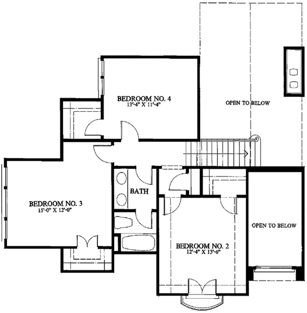 Architectural House Design - Country Floor Plan - Upper Floor Plan #429-63