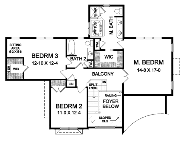 House Plan Design - Traditional Floor Plan - Upper Floor Plan #328-360