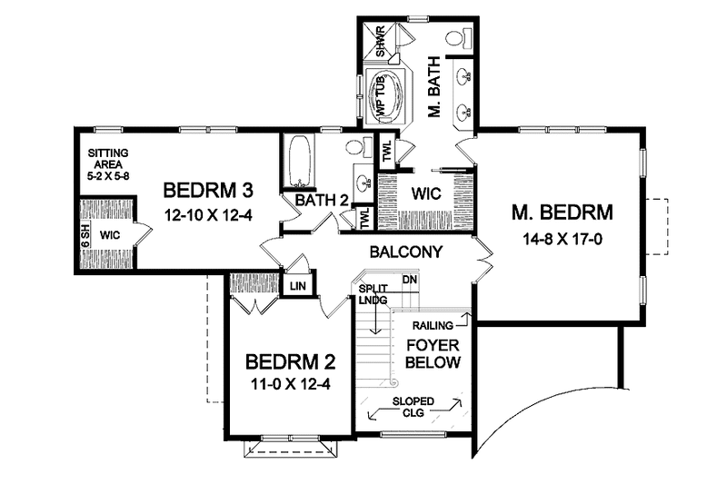 Home Plan - Floor Plan - Upper Floor for Traditional House Plan #328-360 - 3 bed, 2.5 bath