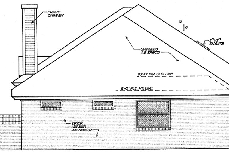Dream House Plan - Exterior - Rear Elevation for Ranch House Plan #310-1088 - 2 bed, 2 bath