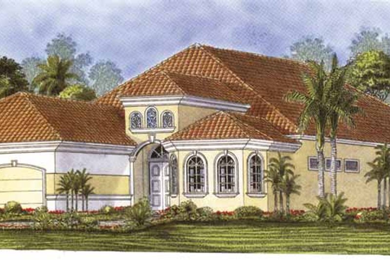 House Plan Design - Mediterranean Exterior - Front Elevation Plan #1017-87