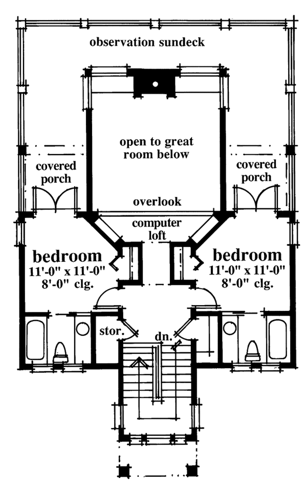 Dream House Plan - Country Floor Plan - Upper Floor Plan #930-69