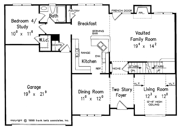 House Blueprint - Traditional Floor Plan - Main Floor Plan #927-112