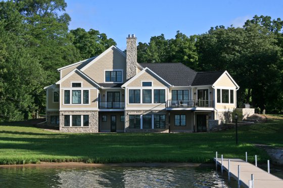 Exterior - Rear Elevation for Traditional House Plan #928-236 - 3 bed, 3.5 bath