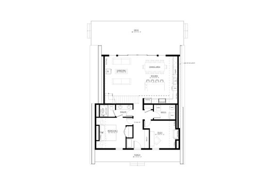Floor Plan - Main Floor for Cottage House Plan #1114-34 - 3 bed, 2 bath