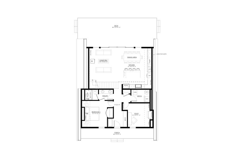 Home Plan - Floor Plan - Main Floor for Cottage House Plan #1114-34 - 3 bed, 2 bath