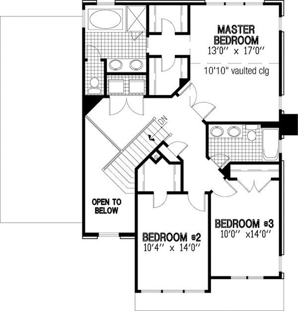 House Design - Traditional Floor Plan - Upper Floor Plan #953-107
