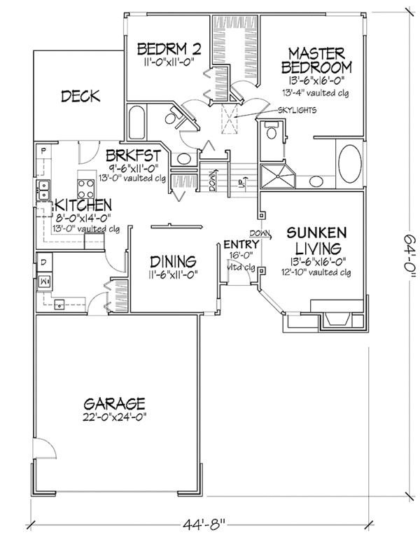 House Plan Design - European Floor Plan - Main Floor Plan #320-1128