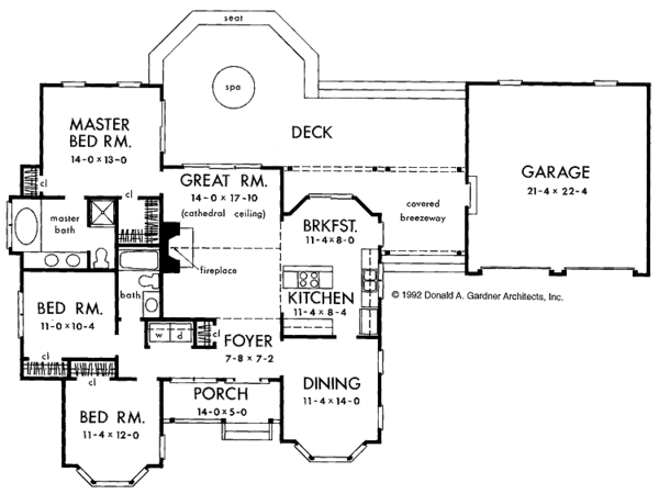 Dream House Plan - Ranch Floor Plan - Main Floor Plan #929-131