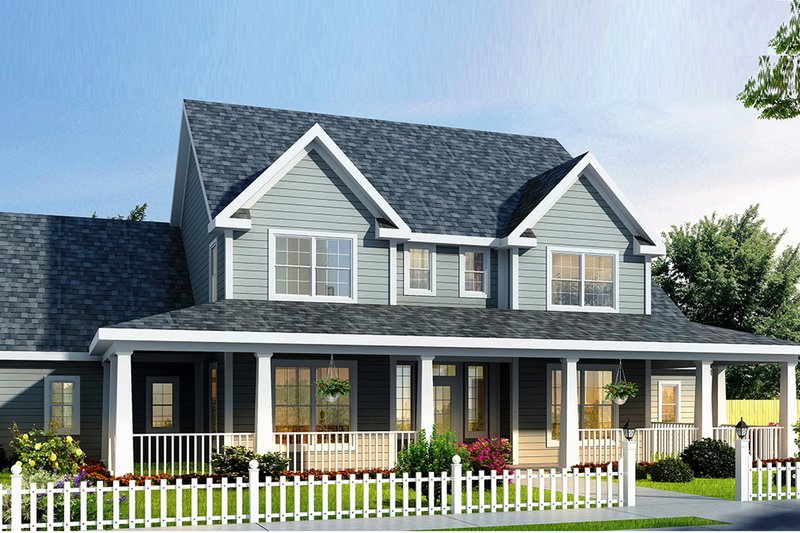 Home Plan - Country Exterior - Front Elevation Plan #20-2036