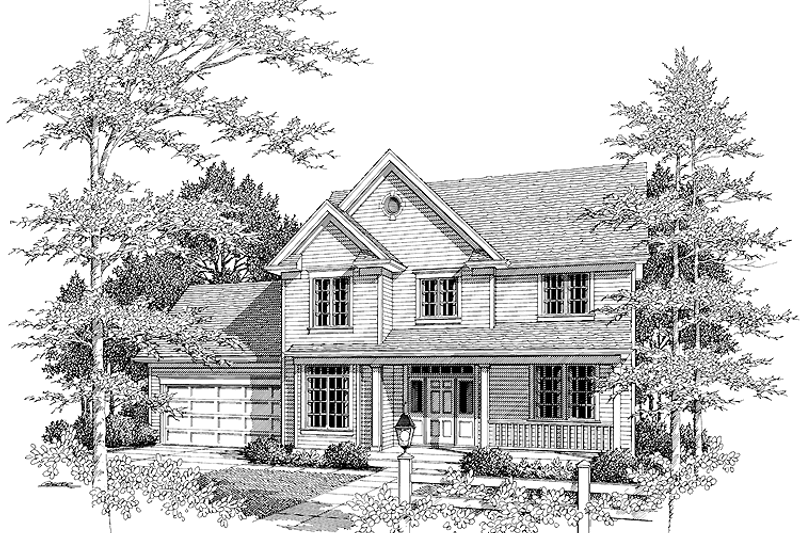 Architectural House Design - Country Exterior - Front Elevation Plan #48-781