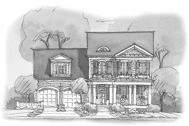 House Blueprint - Classical Exterior - Front Elevation Plan #429-307