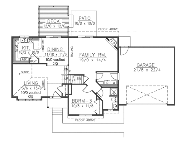 House Plan Design - Traditional Floor Plan - Main Floor Plan #1037-32