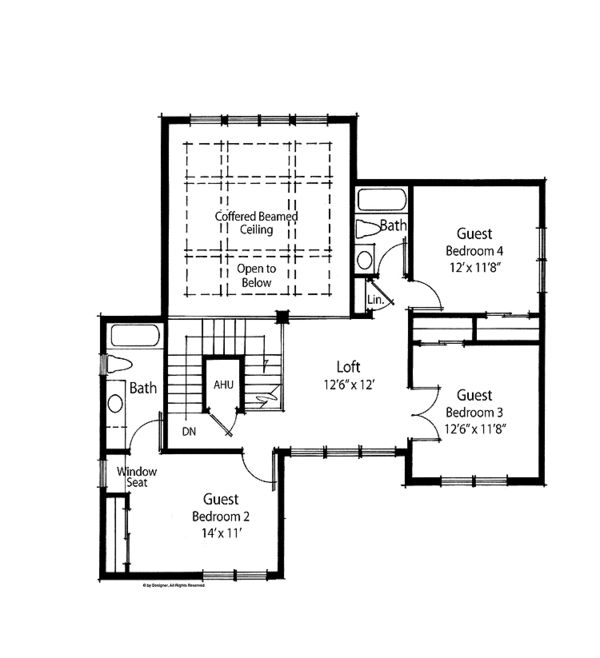 Dream House Plan - Mediterranean Floor Plan - Upper Floor Plan #938-26
