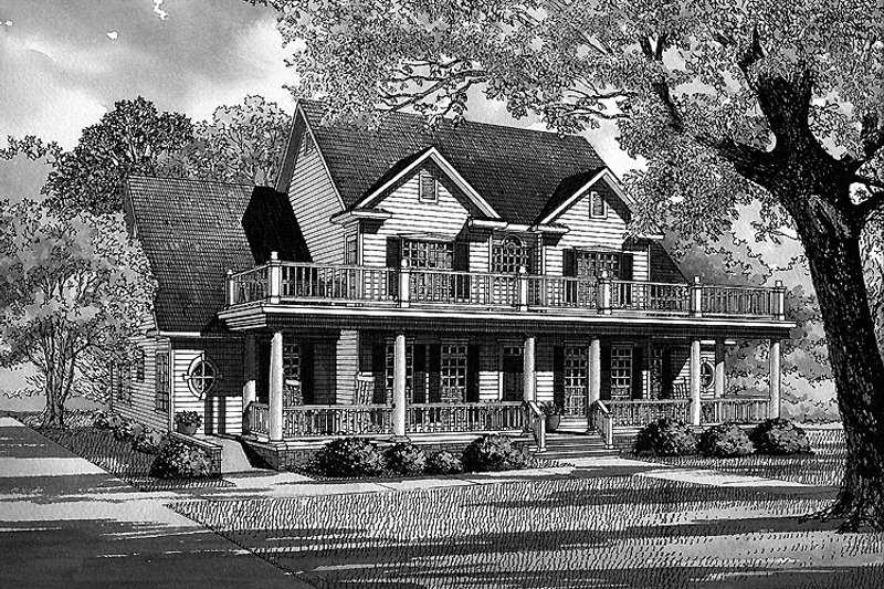 Home Plan - Exterior - Front Elevation 3 for Country House Plan #17-2674 - 4 bed, 3.5 bath