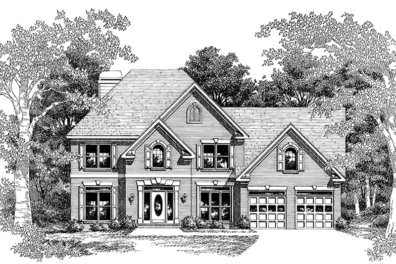 Architectural House Design - Exterior - Front Elevation 3 for Colonial House Plan #927-156 - 4 bed, 2.5 bath