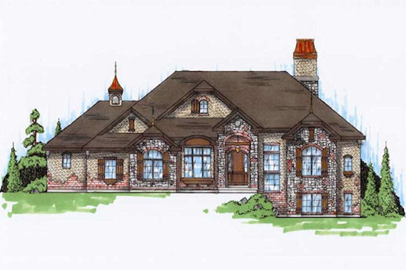 Architectural House Design - European Exterior - Front Elevation Plan #5-314