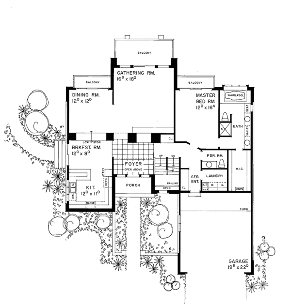 Home Plan - Contemporary Floor Plan - Upper Floor Plan #72-1000