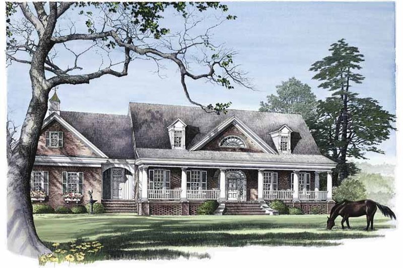 Home Plan - Exterior - Front Elevation 4 for Classical House Plan #137-303 - 3 bed, 3.5 bath