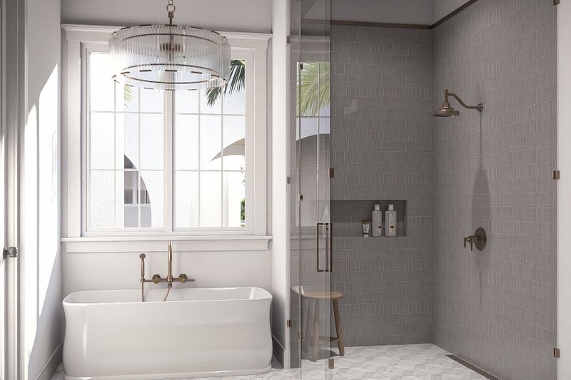 House Blueprint - Interior - Master Bathroom for Beach House Plan #455-768 - 6 bed, 6.5 bath