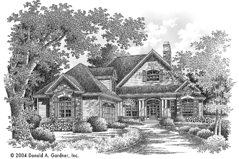 Architectural House Design - Country Exterior - Front Elevation Plan #929-718