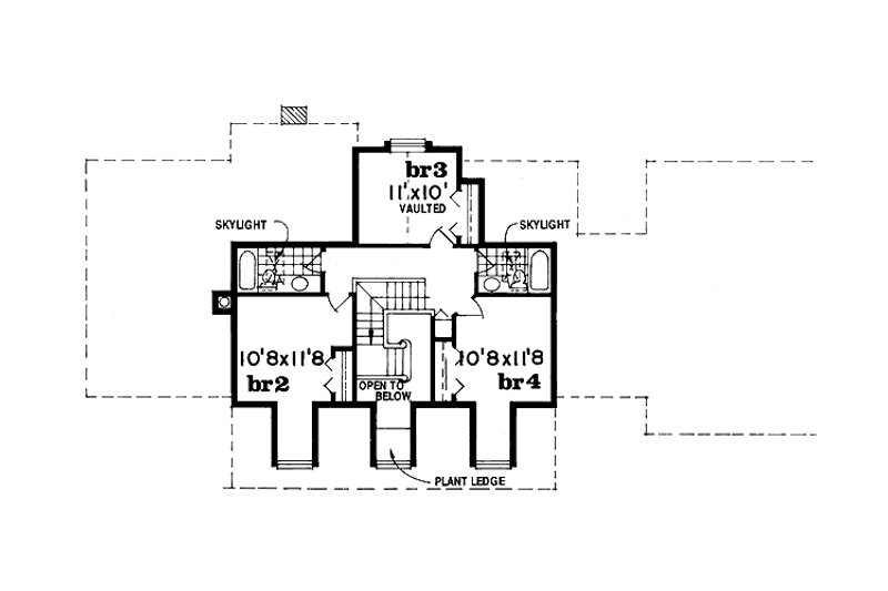 Dream House Plan - Floor Plan - Upper Floor for Colonial House Plan #47-851 - 4 bed, 3.5 bath
