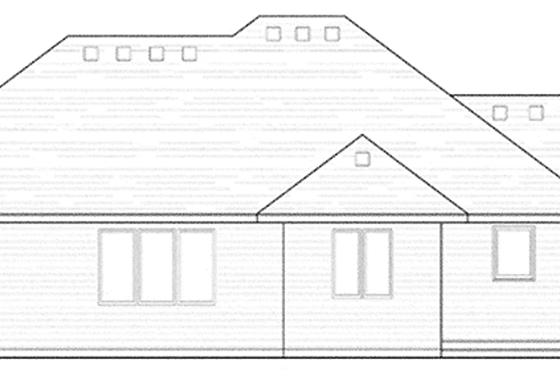 Home Plan - Exterior - Rear Elevation for European House Plan #51-976 - 1 bed, 1.5 bath