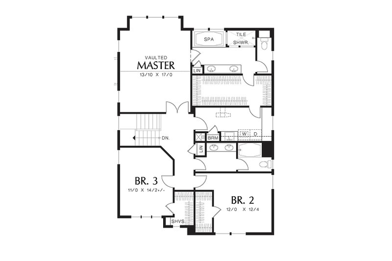 Dream House Plan - Floor Plan - Upper Floor for Traditional House Plan #48-501 - 3 bed, 2.5 bath