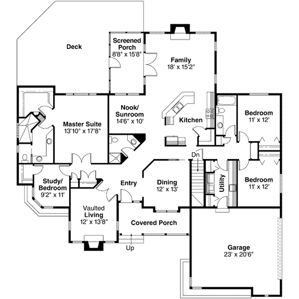 House Design - Traditional Floor Plan - Main Floor Plan #124-190