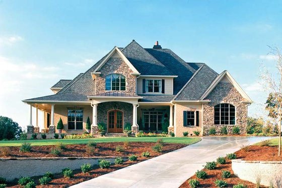Exterior - Front Elevation 6 for European House Plan #437-66 - 4 bed, 4.5 bath