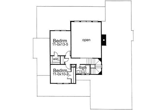 Floor Plan - Upper Floor for Country House Plan #120-142 - 3 bed, 3 bath