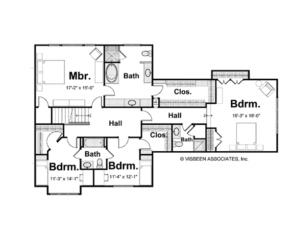House Plan Design - European Floor Plan - Upper Floor Plan #928-201