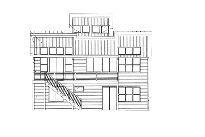 Dream House Plan - Exterior - Rear Elevation for Contemporary House Plan #569-12 - 3 bed, 3.5 bath