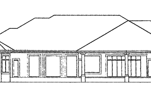 Exterior - Rear Elevation for Mediterranean House Plan #930-99 - 4 bed, 5.5 bath