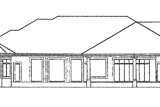 Exterior - Rear Elevation for Mediterranean House Plan #930-99 - 4 bed, 5.5 bath
