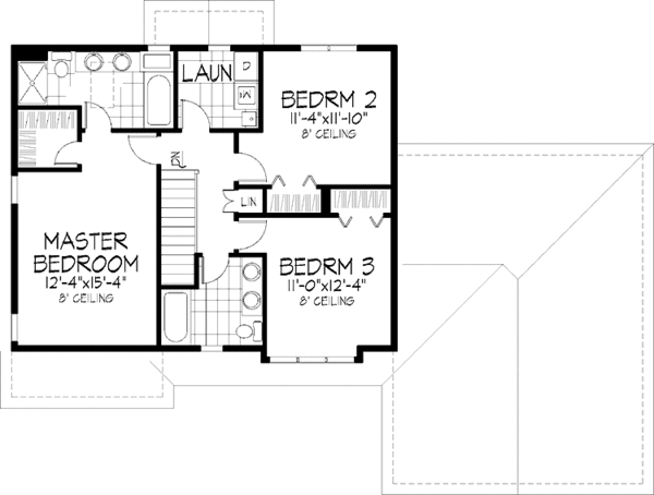 House Plan Design - Prairie Floor Plan - Upper Floor Plan #320-1423