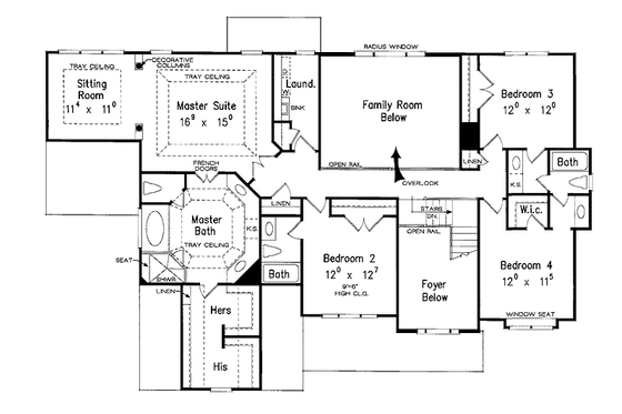 Floor Plan - Upper Floor for Traditional House Plan #927-756 - 5 bed, 4.5 bath