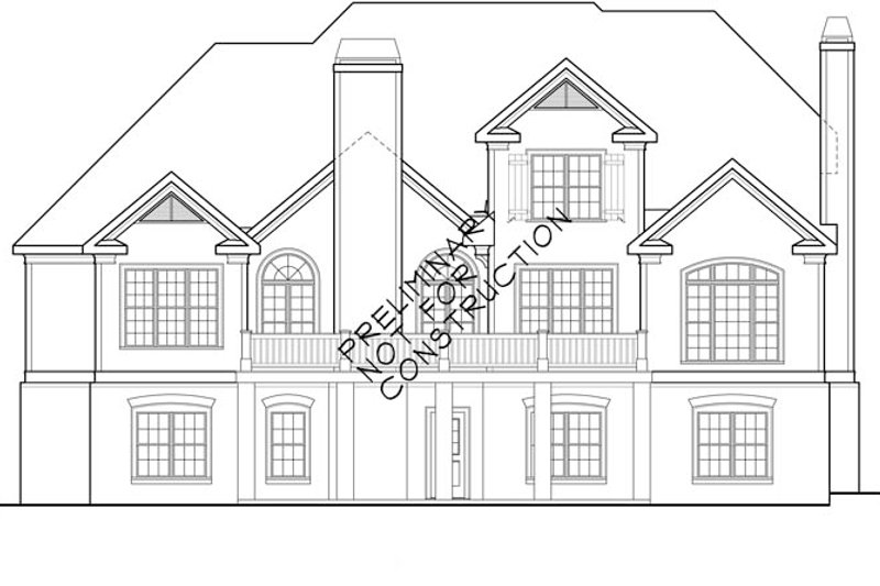 Home Plan - Exterior - Rear Elevation for Country House Plan #927-295 - 4 bed, 3 bath