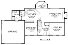 Home Plan - Colonial Floor Plan - Main Floor Plan #51-738