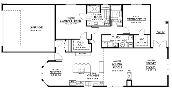 House Plan Design - European Floor Plan - Main Floor Plan #51-606