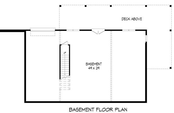 Country Floor Plan - Lower Floor Plan #932-361
