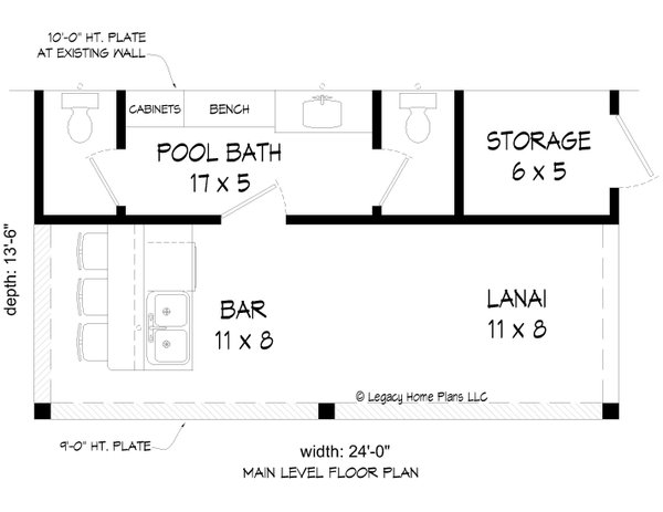 Architectural House Design - Beach Floor Plan - Main Floor Plan #932-621
